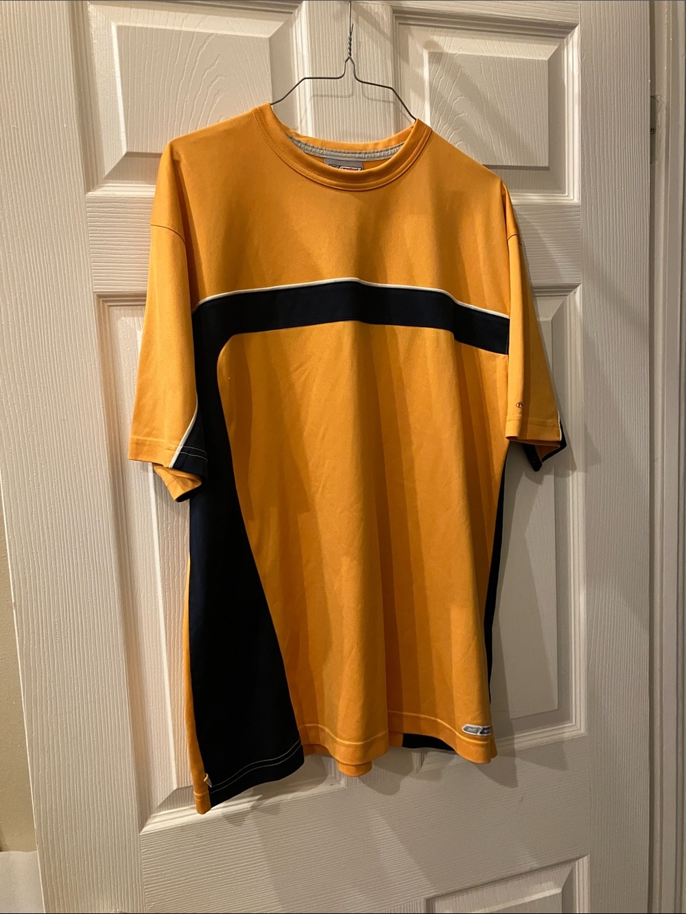 Reebok Yellow and Black Short-Sleeve Athletic Tee